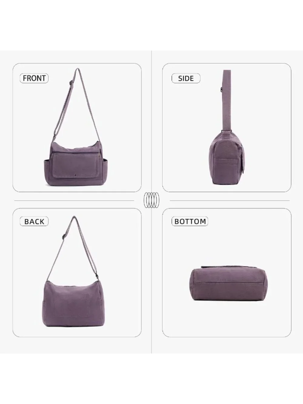 Stylish Canvas Crossbody Messenger Bag for Women & Men - Vintage Satchel Design